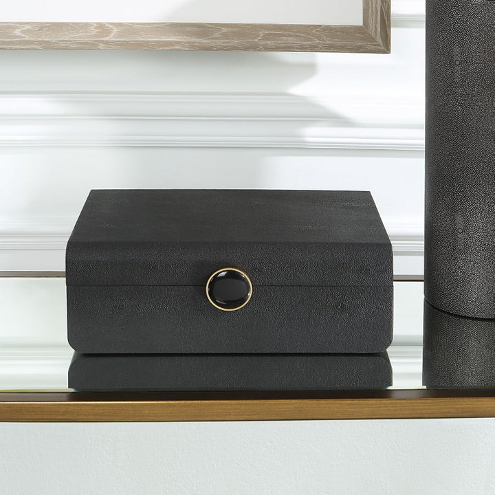 Lalique - Shagreen Box - Black