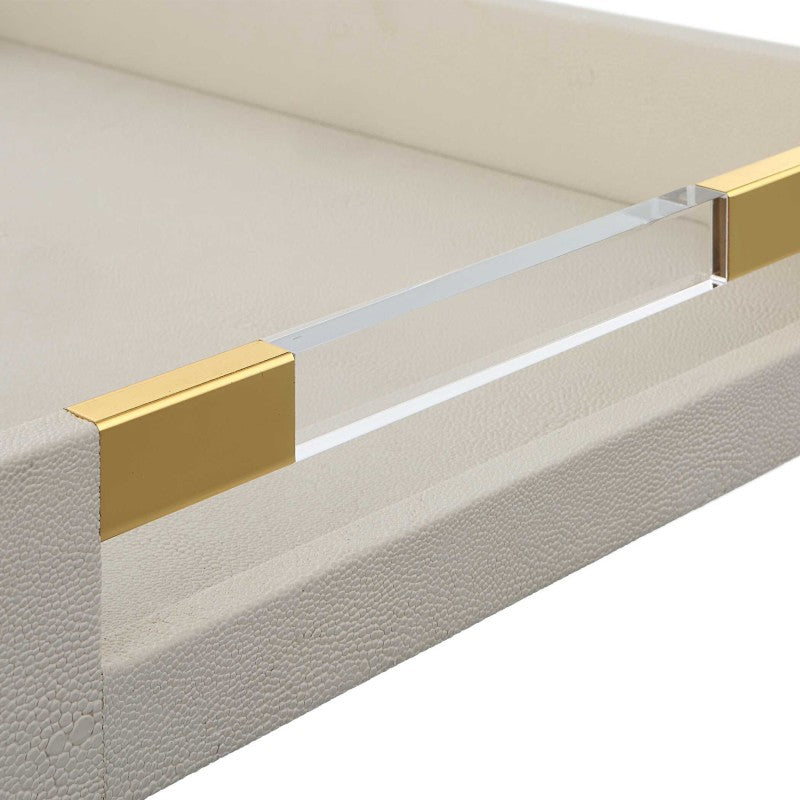 Wessex - Shagreen Tray - White