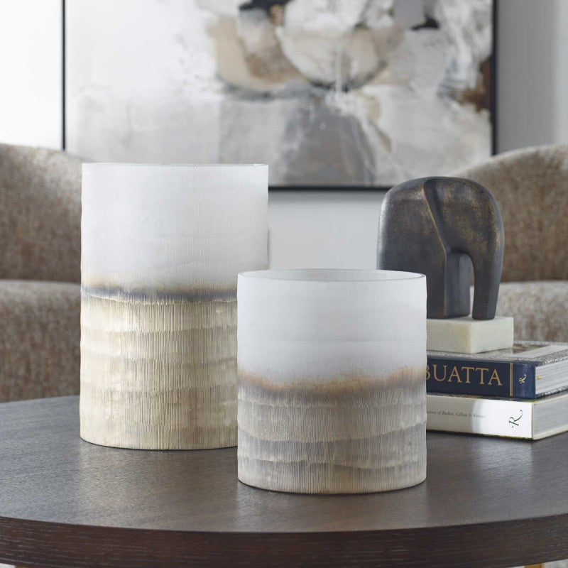 Ombra - Modern Vases (Set of 2) - Beige