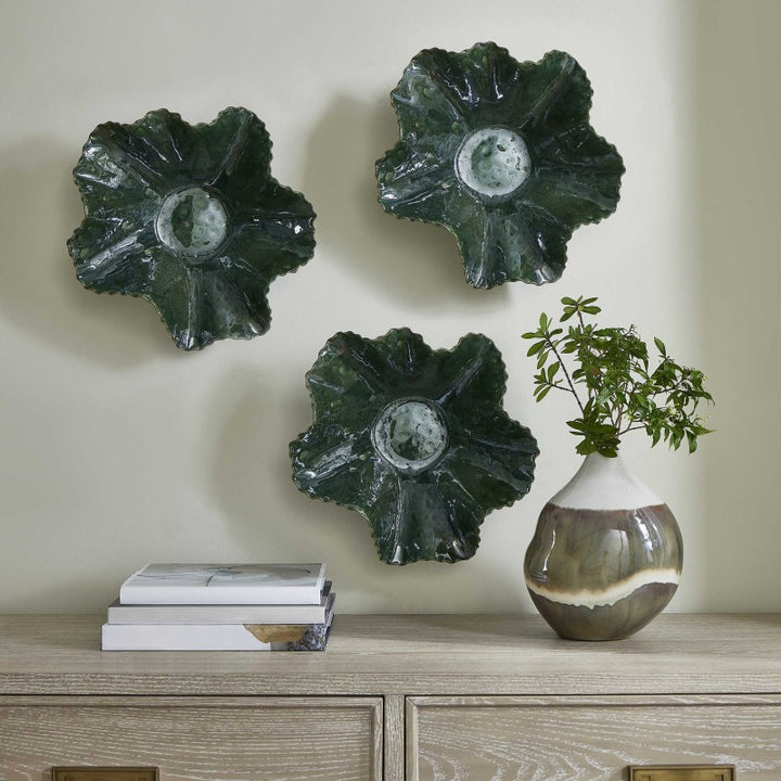 Verdant Bloom - Outdoor Bowl - Emerald Green