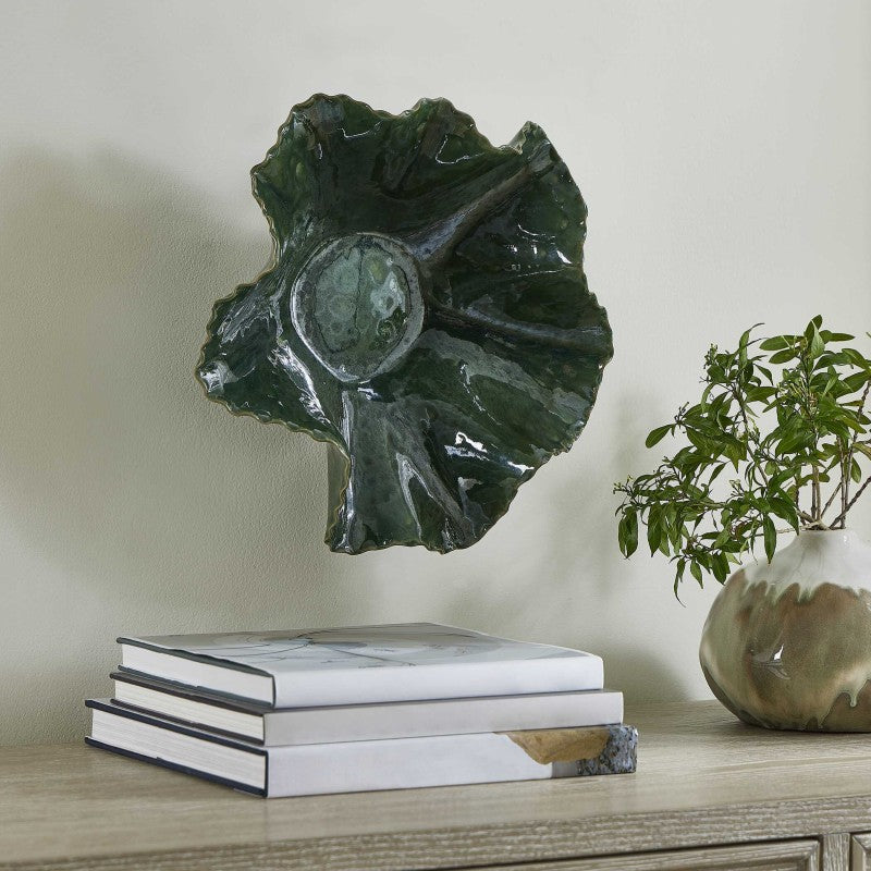Verdant Bloom - Outdoor Bowl - Emerald Green