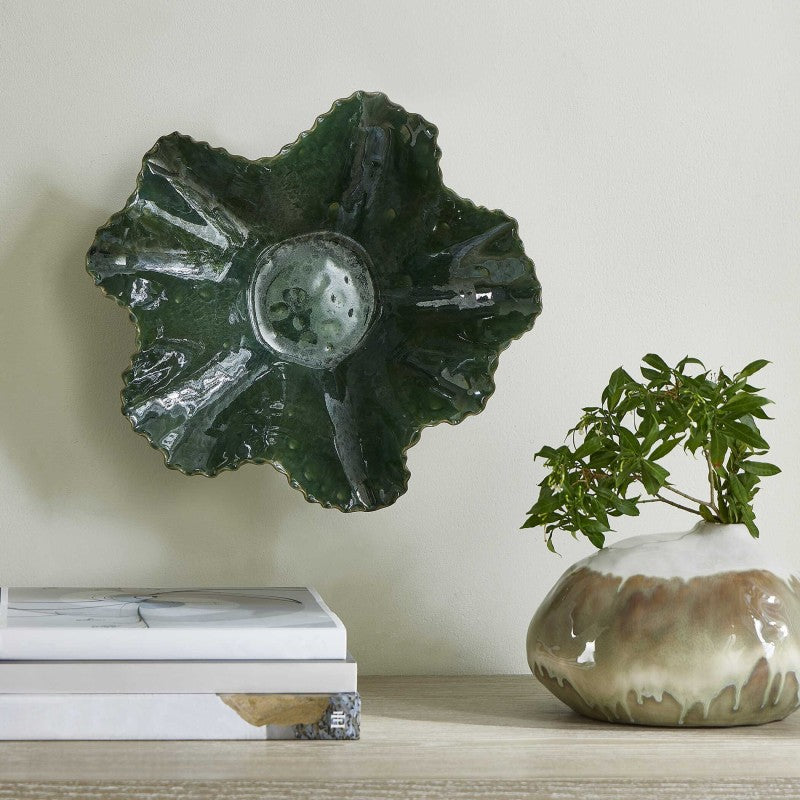 Verdant Bloom - Outdoor Bowl - Emerald Green