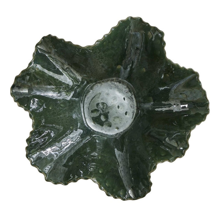 Verdant Bloom - Outdoor Bowl - Emerald Green