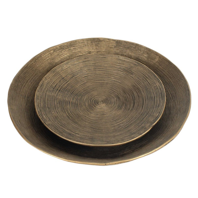 Stratum - Round Bowls (Set of 2) - Brass