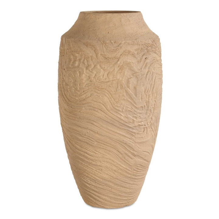 Sandstone Flow - Large Terracotta Vase - Light Brown