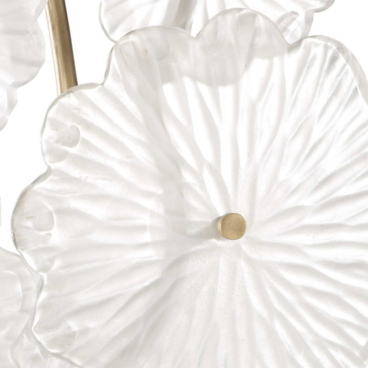 Glass - Garden Table Sculpture - Gold / White