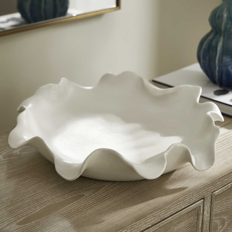 Wave Crest - Outdoor Bowl - White