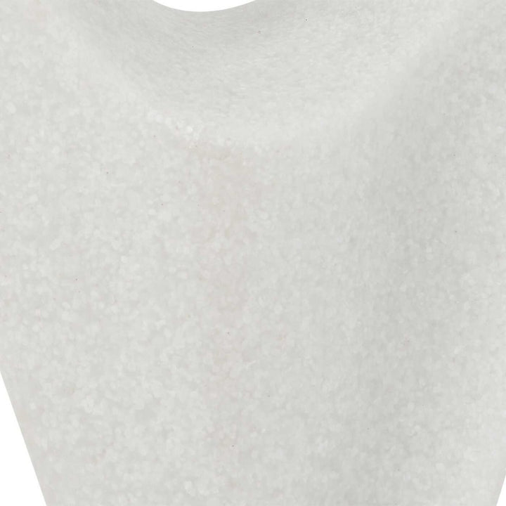 Fluid Drop - Stone Sculpture - White
