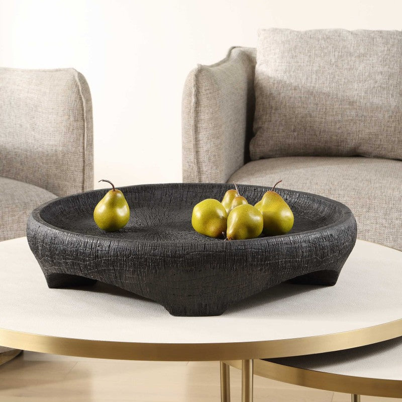 Resonance - Indoor-Outdoor Resin Bowl - Black