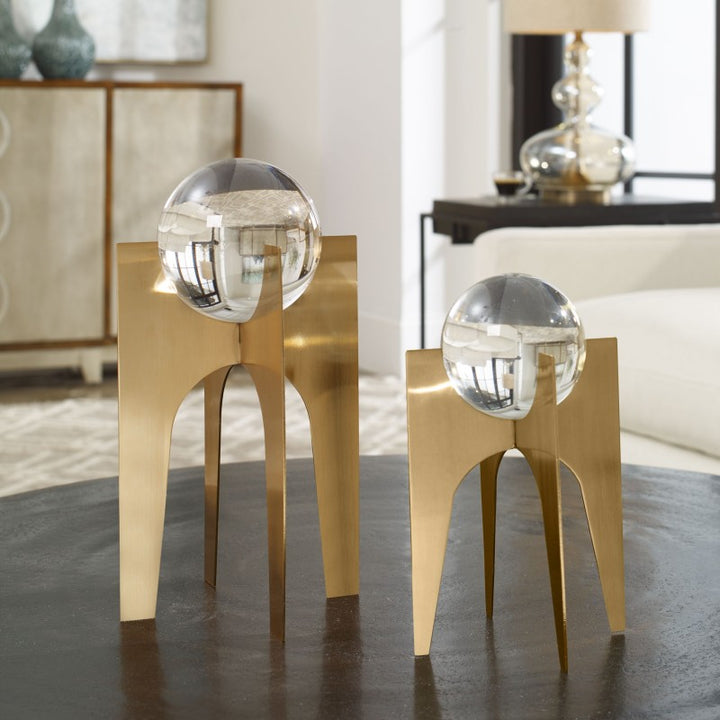 Ellianna - Crystal Spheres (Set of 2) - Gold