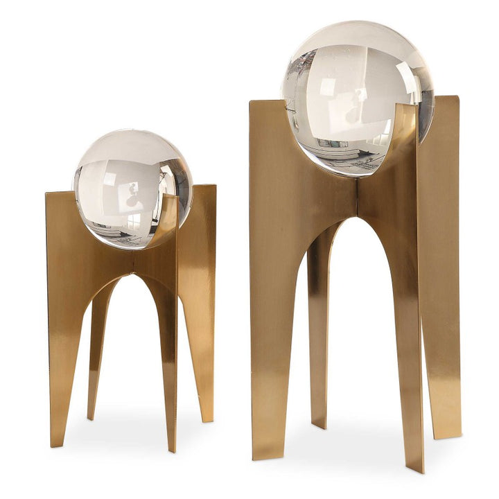 Ellianna - Crystal Spheres (Set of 2) - Gold