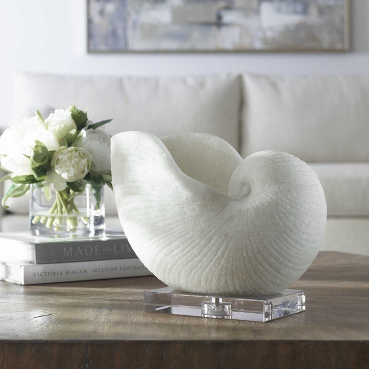 Nautilus Shell - Sculpture - White
