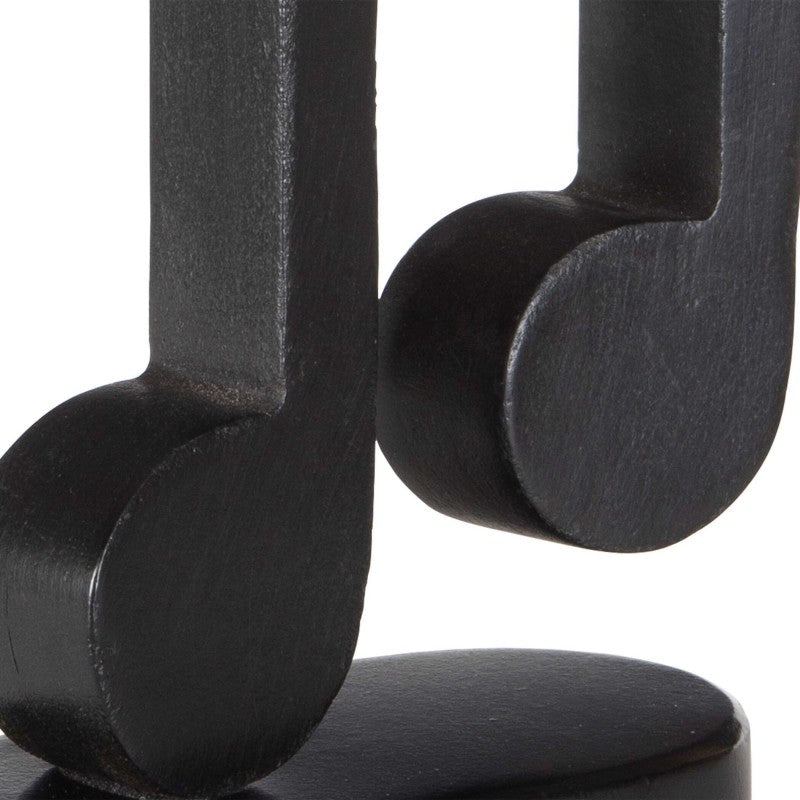 Music Notes - Metal Figurines (Set of 3) - Black