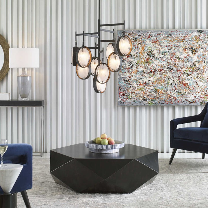 Maxin - 9 Light Chandelier - Dark Bronze