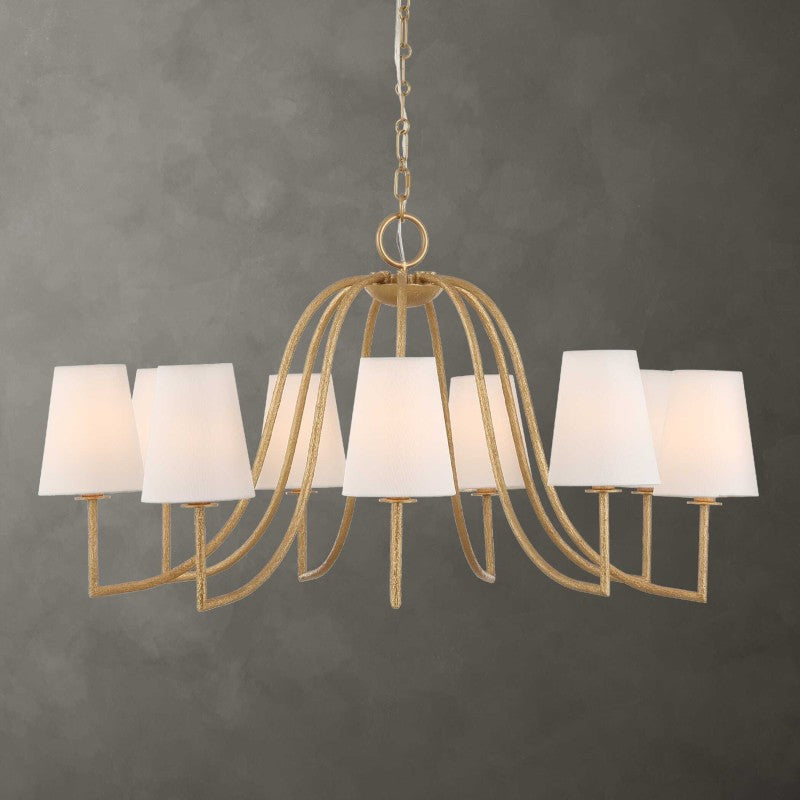 Seville - 9 Light Chandelier - Gold