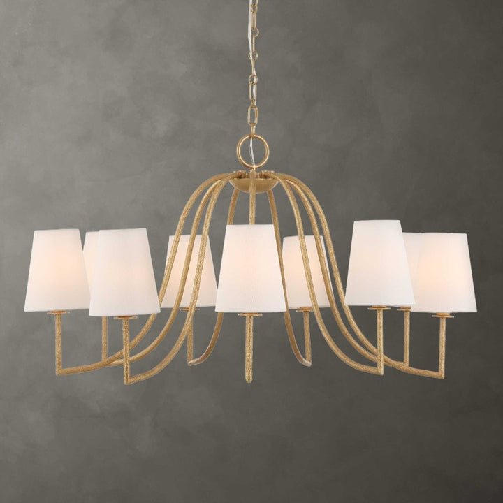 Seville - 9 Light Chandelier - Gold