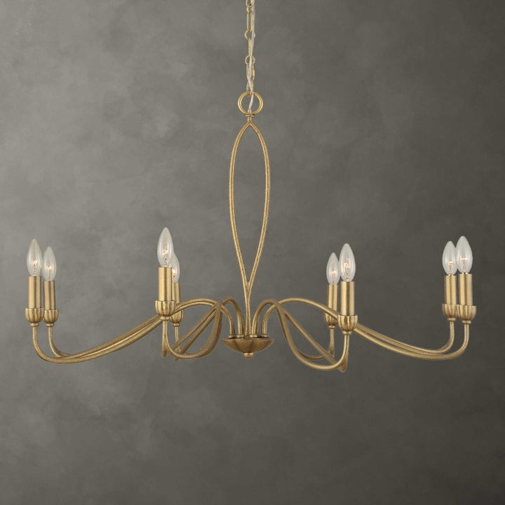 Corella - 8 Light Chandelier - Gold