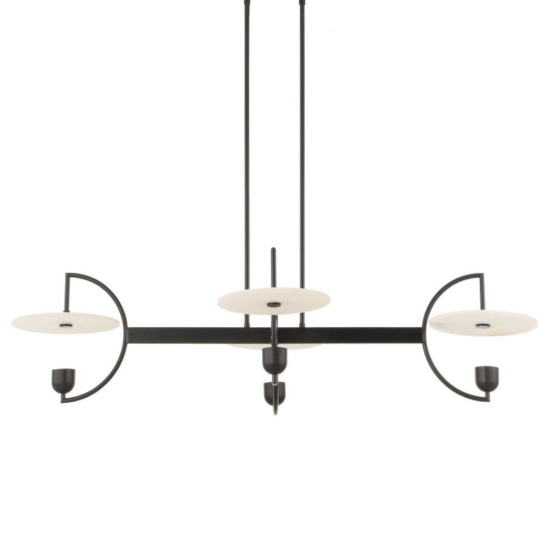 Kyoto - 4 Light Linear LED Chandelier - Black