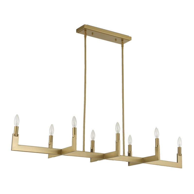 Cordoba - 8 Light Linear Chandelier - Gold
