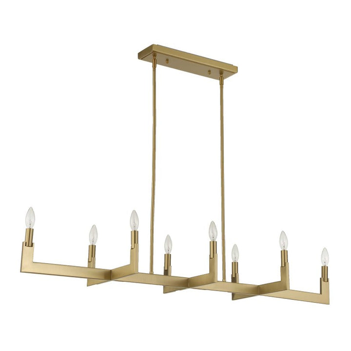 Cordoba - 8 Light Linear Chandelier - Gold