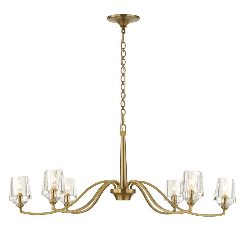 Barcelona - 6 Light Brass Chandelier - Gold