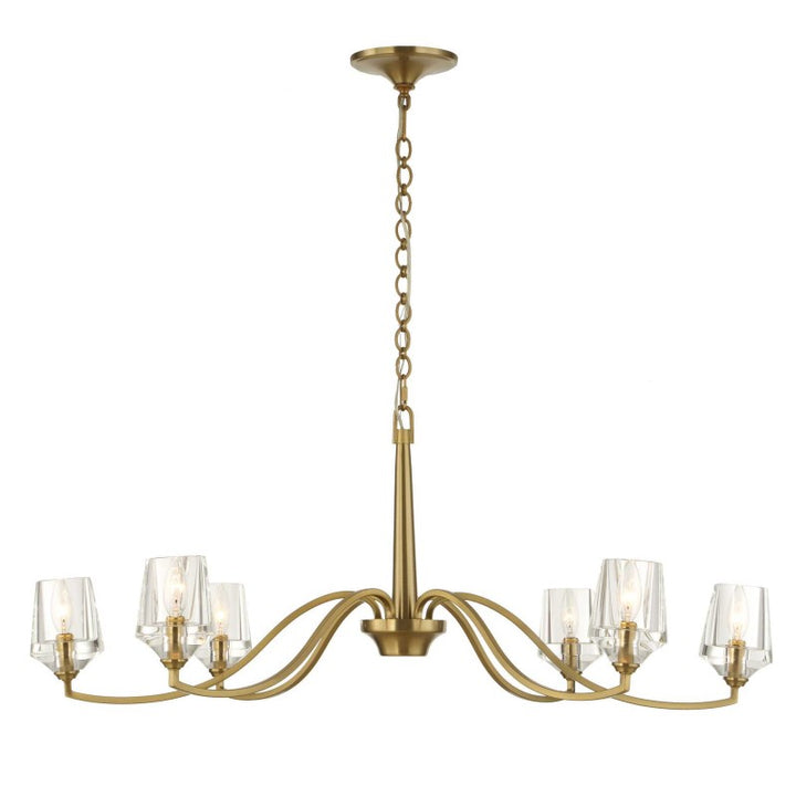 Barcelona - 6 Light Brass Chandelier - Gold