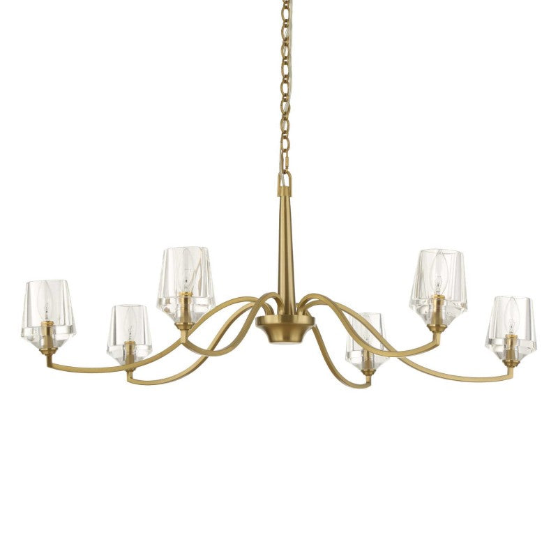 Barcelona - 6 Light Brass Chandelier - Gold