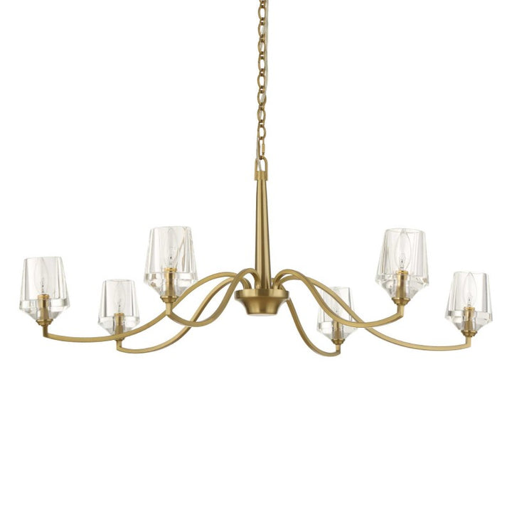 Barcelona - 6 Light Brass Chandelier - Gold