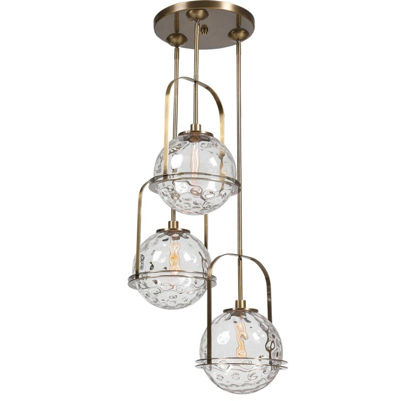 Mimas - 3 Light Cluster Pendant - Gold