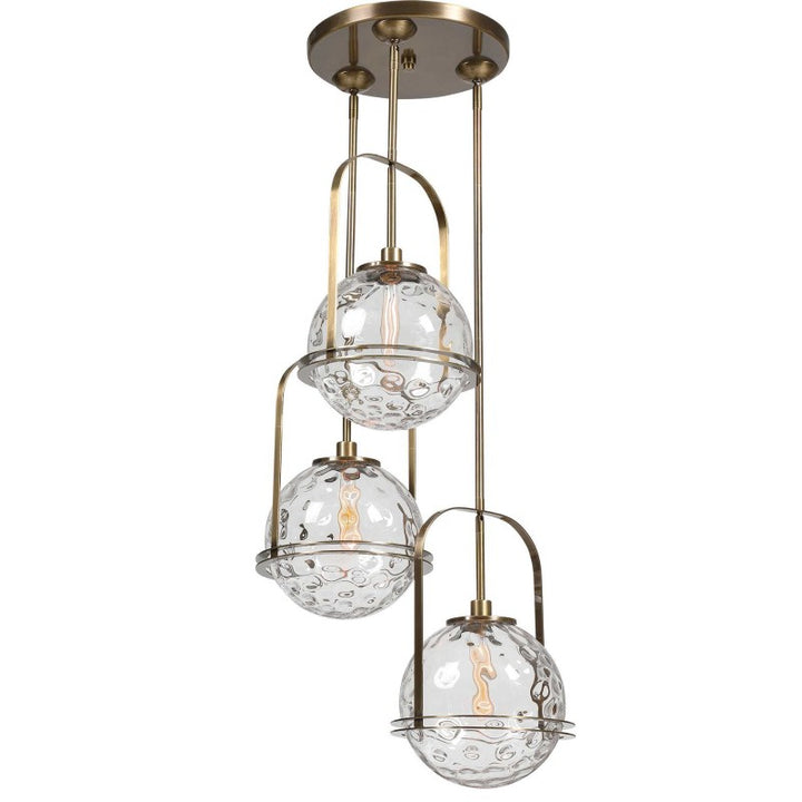 Mimas - 3 Light Cluster Pendant - Gold