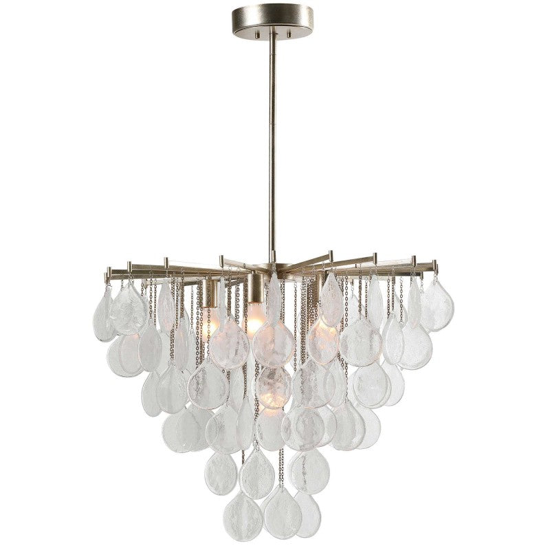 Goccia - 6 Light Tear Drop Glass Pendant - White