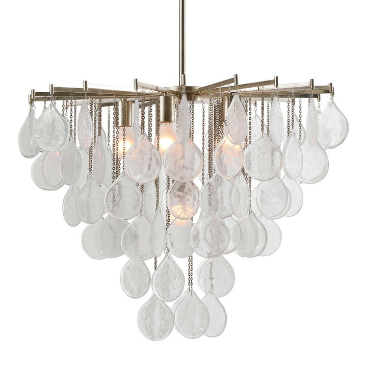 Goccia - 6 Light Tear Drop Glass Pendant - White