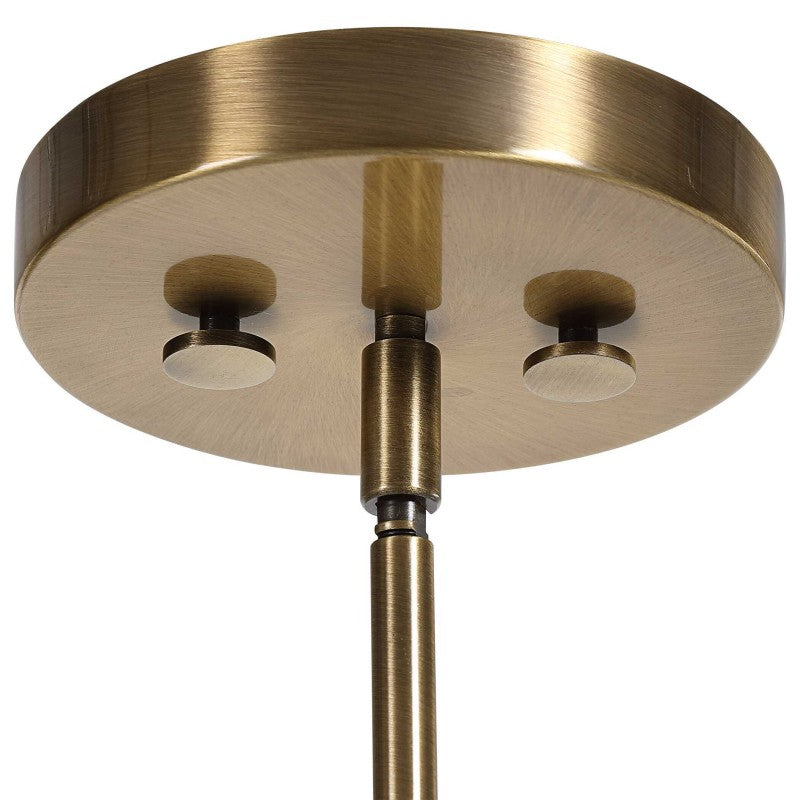 Imbuto - Funnel Glass 1 Light Pendant - White & Gold