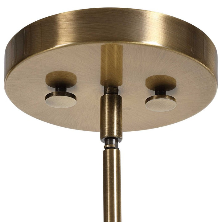 Imbuto - Funnel Glass 1 Light Pendant - White & Gold