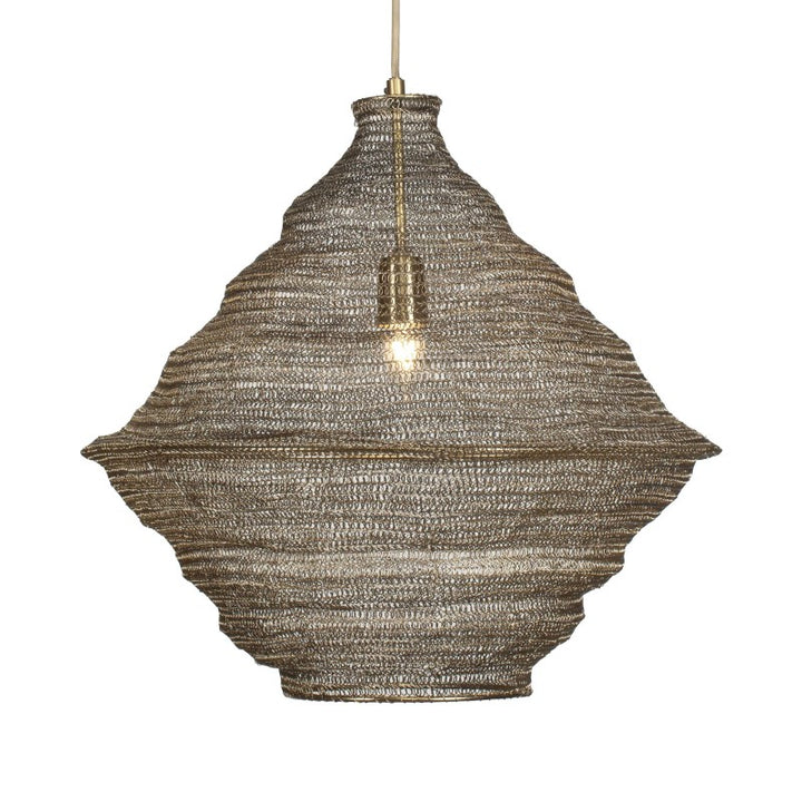 Sigh - Woven Brass 1 Light Pendant - Brass
