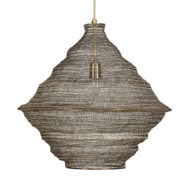 Sigh - Woven Brass 1 Light Pendant - Brass
