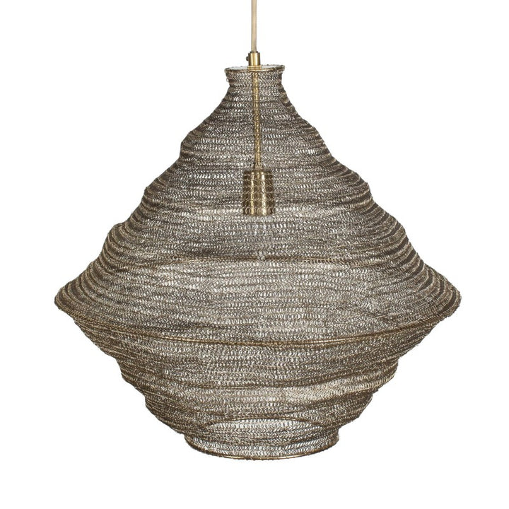 Sigh - Woven Brass 1 Light Pendant - Brass