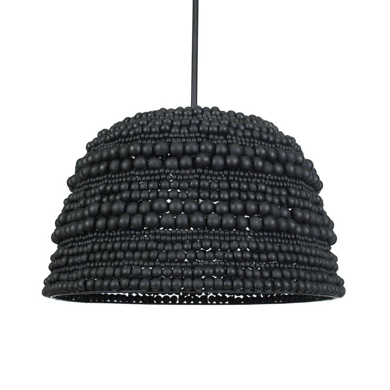 Persephone - Bead 1 Light Pendant - Black