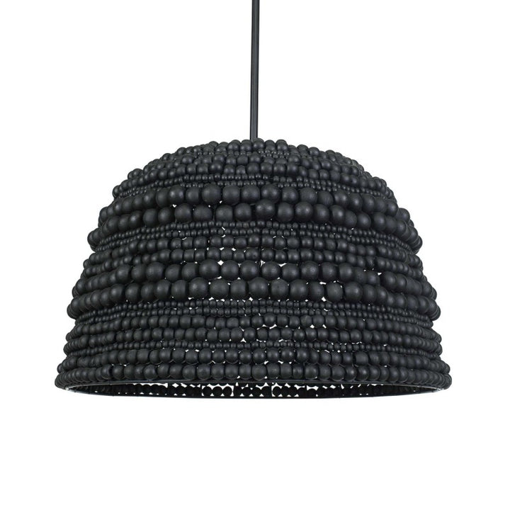 Persephone - Bead 1 Light Pendant - Black
