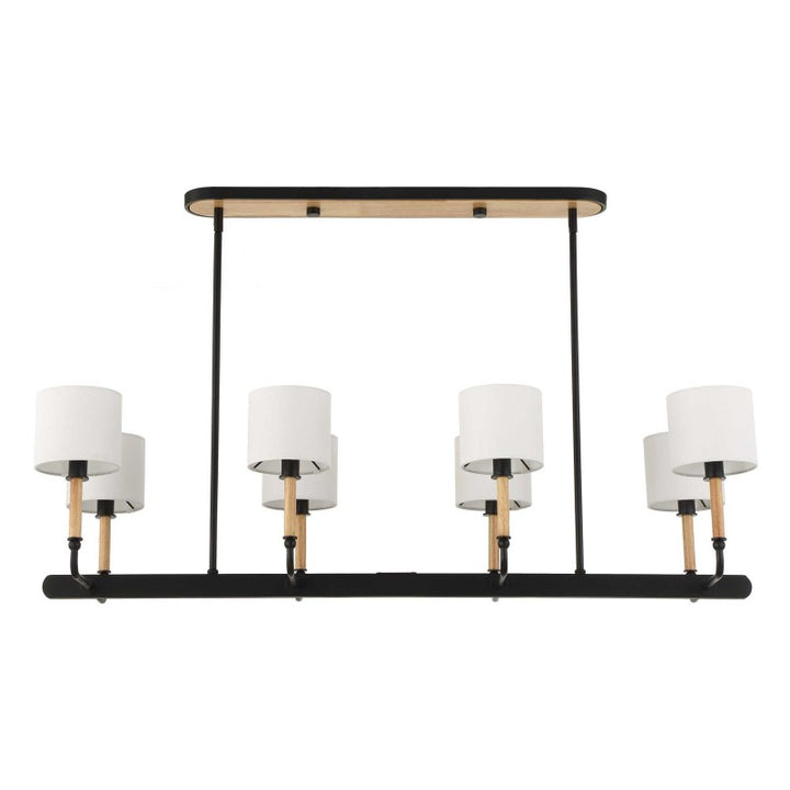 Franconia - 8 Light Pendant - Black / White