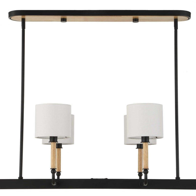 Franconia - 8 Light Pendant - Black / White
