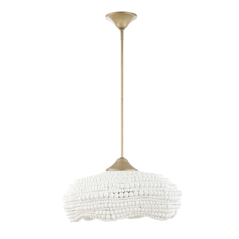 Biddeford - 5 Light Beaded Pendant - White