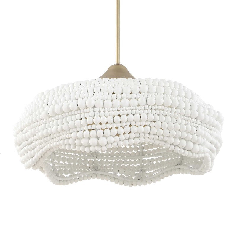 Biddeford - 5 Light Beaded Pendant - White