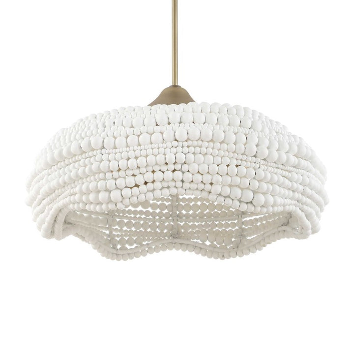Biddeford - 5 Light Beaded Pendant - White