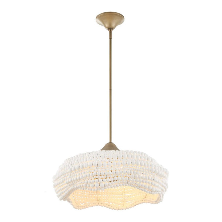 Biddeford - 5 Light Beaded Pendant - White