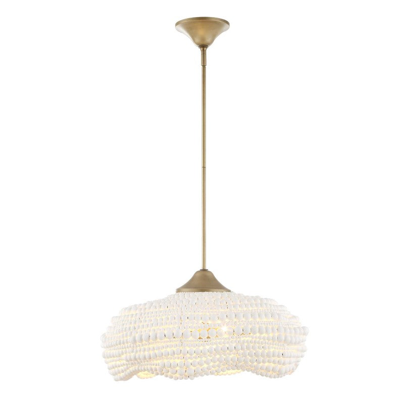 Biddeford - 5 Light Beaded Pendant - White