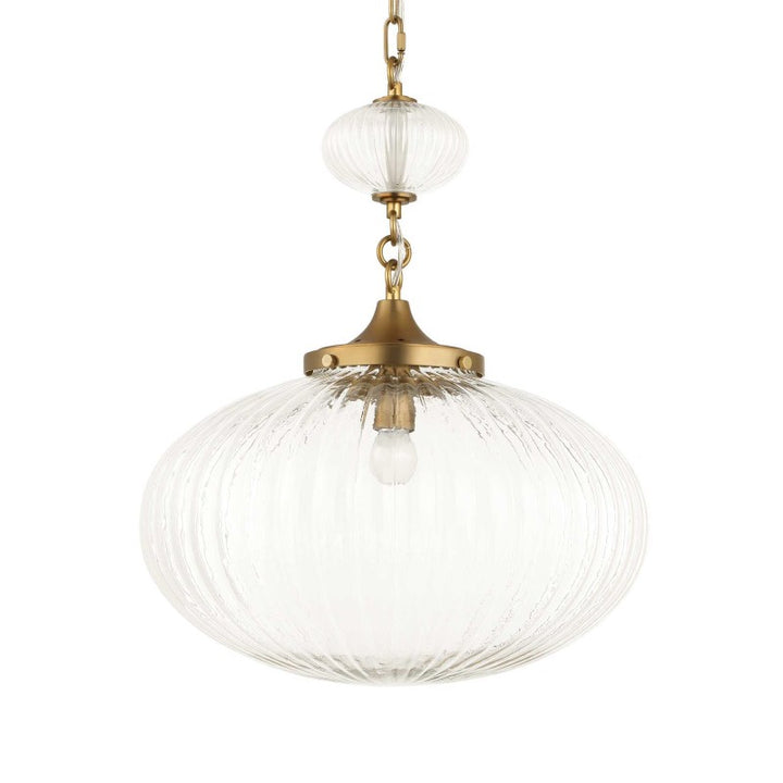 Bellaire - 1 Light Glass Shade Pendant - Gold