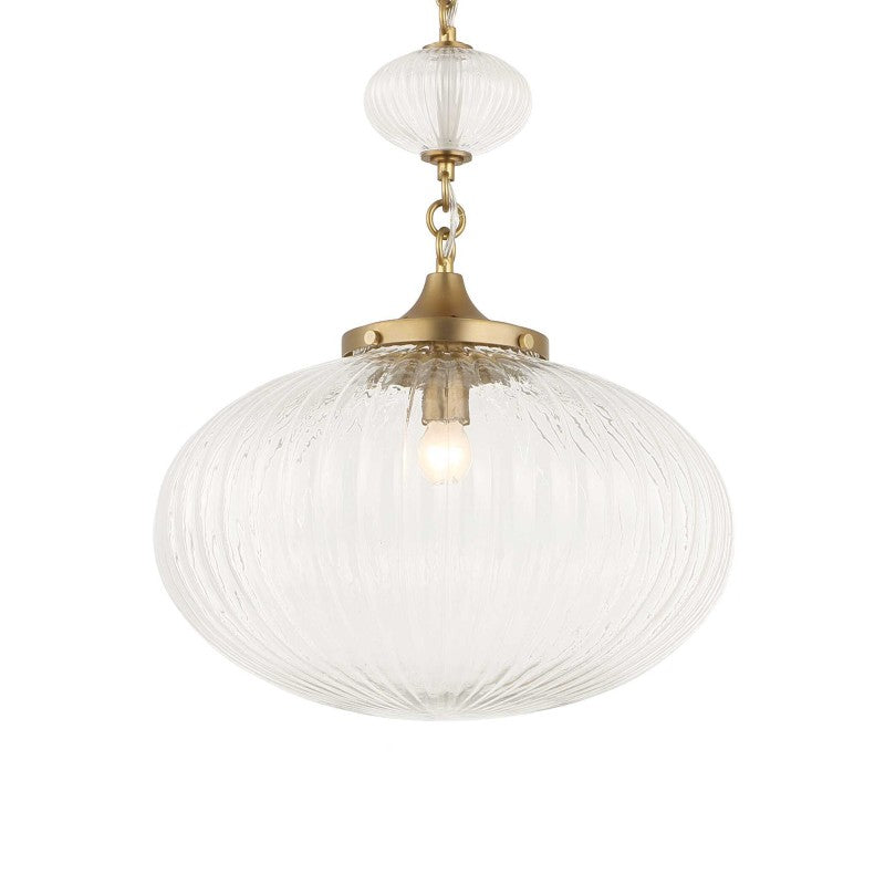 Bellaire - 1 Light Glass Shade Pendant - Gold