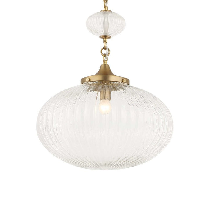 Bellaire - 1 Light Glass Shade Pendant - Gold