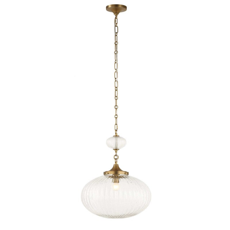 Bellaire - 1 Light Glass Shade Pendant - Gold